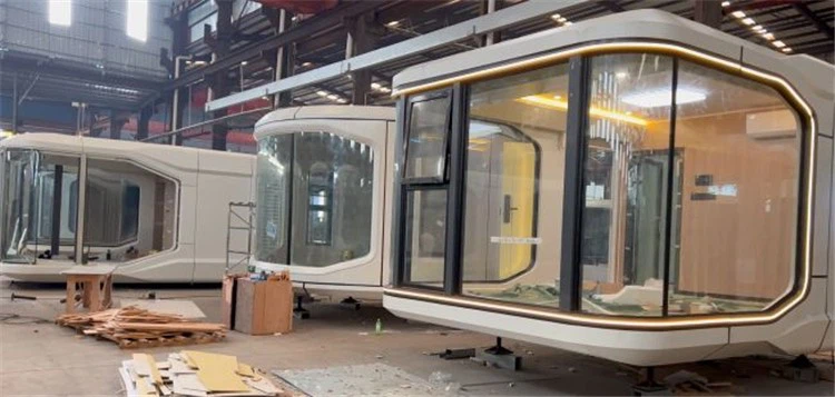prefab fireproof apple house capsule sleeping pod 2