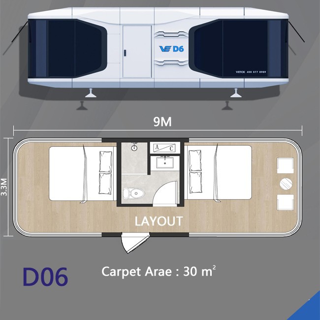 portable luxury living  container capsule house (4)
